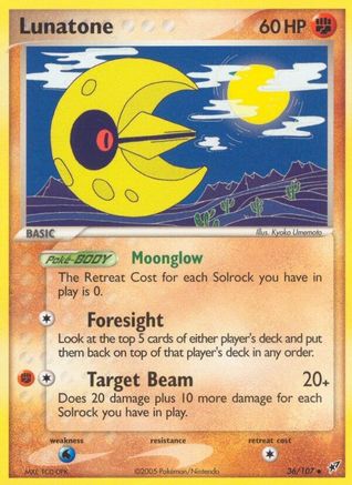 Lunatone (36/107) [Deoxys] Reverse Holofoil - Uncommon