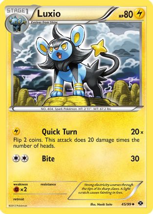 Luxio (45/99) [Next Destinies] Reverse Holofoil - Uncommon