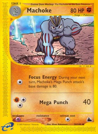 Machoke (38/144) [Skyridge] Reverse Holofoil - Uncommon