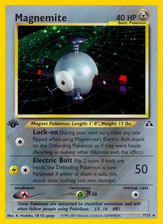 Magnemite (7/75) [Neo Discovery] 1st Edition Holofoil - Holo Rare