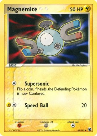 Magnemite (068/112) [FireRed & LeafGreen] Reverse Holofoil - Common