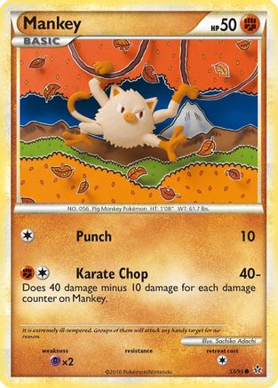 Mankey (053/95) [Unleashed] Reverse Holofoil - Common