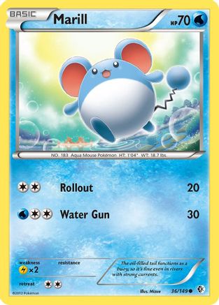 Marill (036/149) [Boundaries Crossed] Reverse Holofoil - Common
