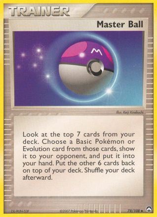 Master Ball (078/108) [Power Keepers] Reverse Holofoil - Uncommon