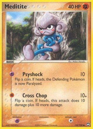 Meditite (055/108) [Power Keepers] Reverse Holofoil - Common