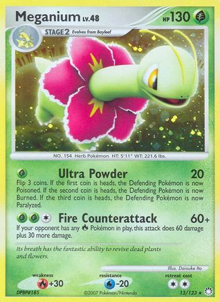 Meganium (13/123) [Mysterious Treasures] Reverse Holofoil - Holo Rare