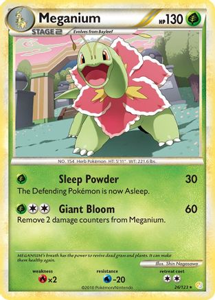 Meganium (026/123) [HeartGold SoulSilver] Reverse Holofoil - Rare