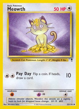 Meowth (53/110) [Legendary Collection] Reverse Holofoil - Uncommon
