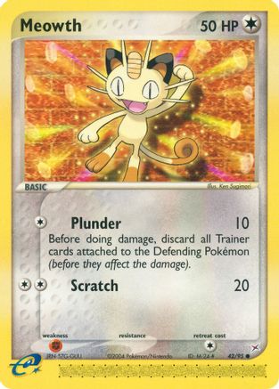 Meowth (42/95) [Team Magma vs Team Aqua] Reverse Holofoil - Common