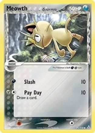 Meowth (Delta Species) (071/110) [Holon Phantoms] Reverse Holofoil - Common