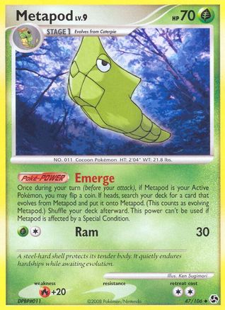 Metapod (47/106) [Great Encounters] Reverse Holofoil - Uncommon