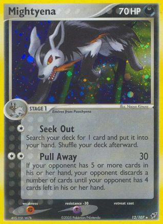 Mightyena (12/107) [Deoxys] Reverse Holofoil - Holo Rare
