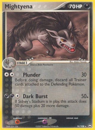 Mightyena (18/108) [Power Keepers] Reverse Holofoil - Rare