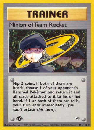 Minion of Team Rocket (113/132) [Gym Heroes] 1st Edition - Uncommon