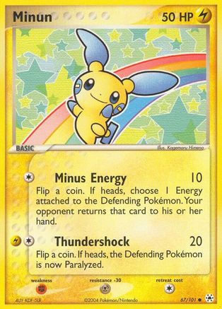 Minun (067/101) [Hidden Legends] Reverse Holofoil - Common