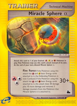 Miracle Sphere Alpha (129/144) [Skyridge] Reverse Holofoil - Uncommon