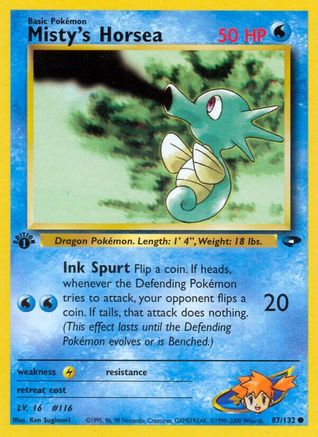 Misty's Horsea (087/132) [Gym Challenge] 1st Edition - Common