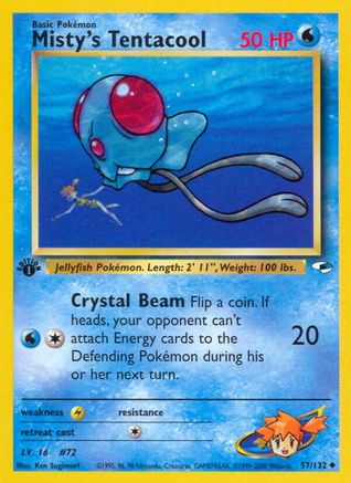 Misty's Tentacool (057/132) [Gym Heroes] 1st Edition - Uncommon