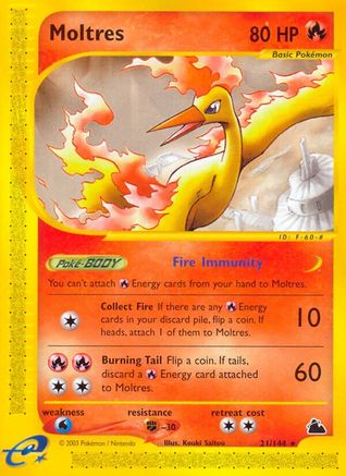Moltres (21/144) [Skyridge] Reverse Holofoil - Rare