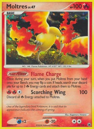 Moltres (10/100) [Majestic Dawn] Reverse Holofoil - Holo Rare