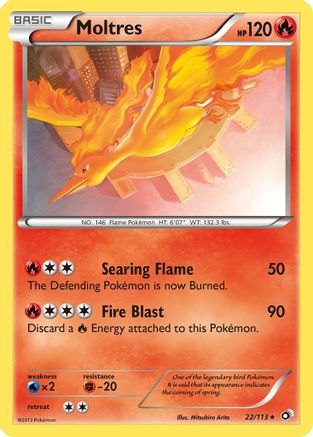 Moltres (022/113) [Legendary Treasures] Holofoil - Holo Rare