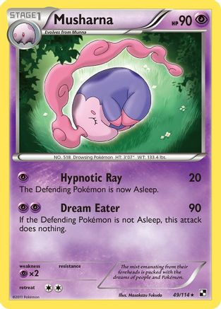 Musharna (49/114) [Black and White] Reverse Holofoil - Rare