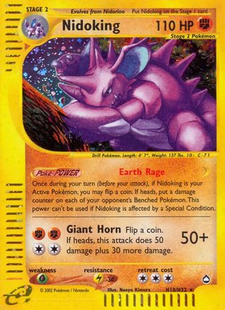Nidoking (H18) (H18/147) [Aquapolis] Holofoil - Holo Rare