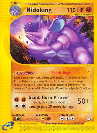 Nidoking (024/147) [Aquapolis] Reverse Holofoil - Rare