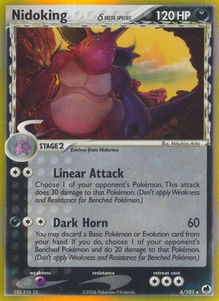 Nidoking (Delta Species) (6/101) [Dragon Frontiers] Holofoil - Holo Rare