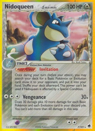 Nidoqueen (Delta Species) (7/101) [Dragon Frontiers] Reverse Holofoil - Holo Rare