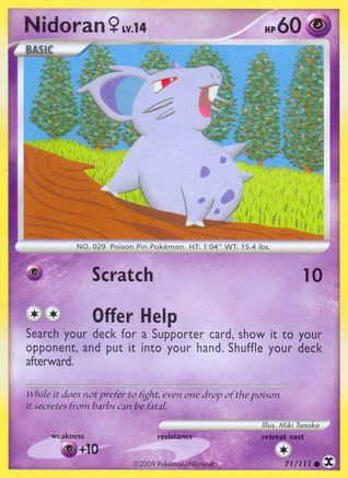 Nidoran F (71/111) [Rising Rivals] Reverse Holofoil - Common