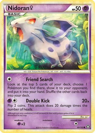 Nidoran F (69/102) [Triumphant] Reverse Holofoil - Common
