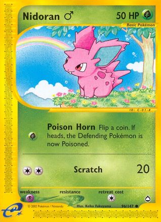 Nidoran M (096/147) [Aquapolis] Reverse Holofoil - Common