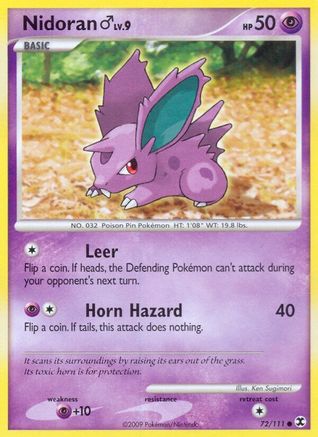 Nidoran M (72/111) [Rising Rivals] Reverse Holofoil - Common