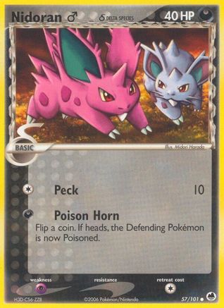 Nidoran M (Delta Species) (057/101) [Dragon Frontiers] Reverse Holofoil - Common