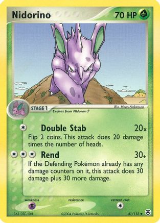 Nidorino (41/112) [FireRed & LeafGreen] Reverse Holofoil - Uncommon