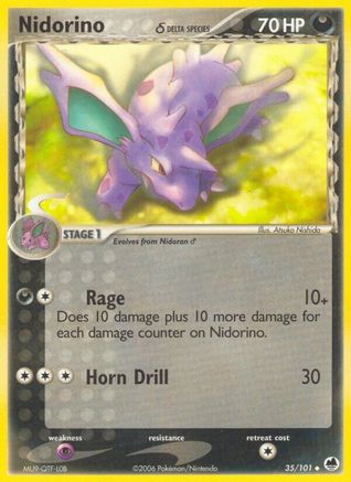 Nidorino (Delta Species) (35/101) [Dragon Frontiers] Reverse Holofoil - Uncommon