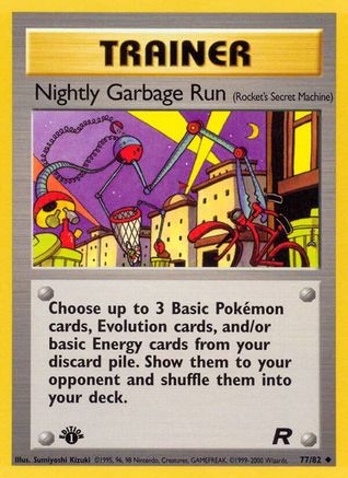 Nightly Garbage Run (Rocket's Secret Machine) (077/82) [Team Rocket] 1st Edition - Uncommon
