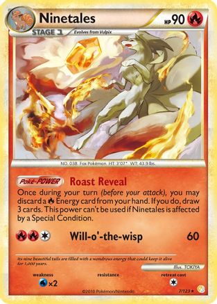 Ninetales (007/123) [HeartGold SoulSilver] Reverse Holofoil - Holo Rare