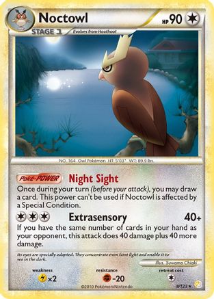 Noctowl (008/123) [HeartGold SoulSilver] Holofoil - Holo Rare