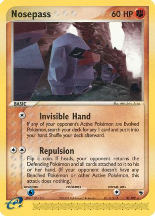Nosepass (18/109) [Ruby and Sapphire] Reverse Holofoil - Rare