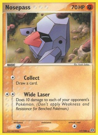 Nosepass (17/106) [Emerald] Reverse Holofoil - Rare