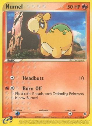 Numel (061/109) [Ruby and Sapphire] Reverse Holofoil - Common