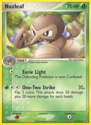 Nuzleaf (43/107) [Deoxys] Reverse Holofoil - Uncommon