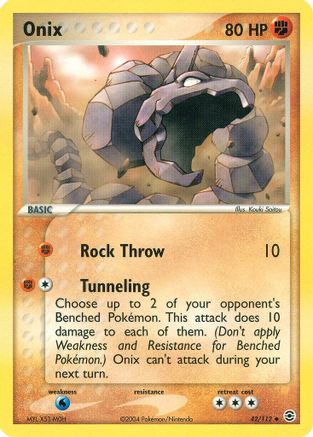 Onix (42/112) [FireRed & LeafGreen] Reverse Holofoil - Uncommon