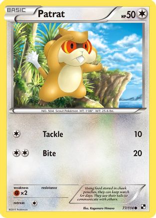 Patrat (77/114) [Black and White] Reverse Holofoil - Common