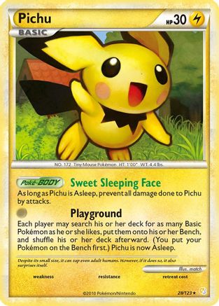 Pichu (028/123) [HeartGold SoulSilver] Reverse Holofoil - Rare