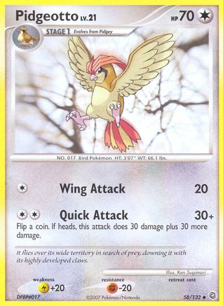 Pidgeotto (58/132) [Secret Wonders] Reverse Holofoil - Uncommon
