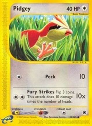 Pidgey (123/165) [Expedition] Reverse Holofoil - Common