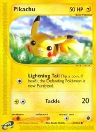Pikachu (124/165) [Expedition] Reverse Holofoil - Common